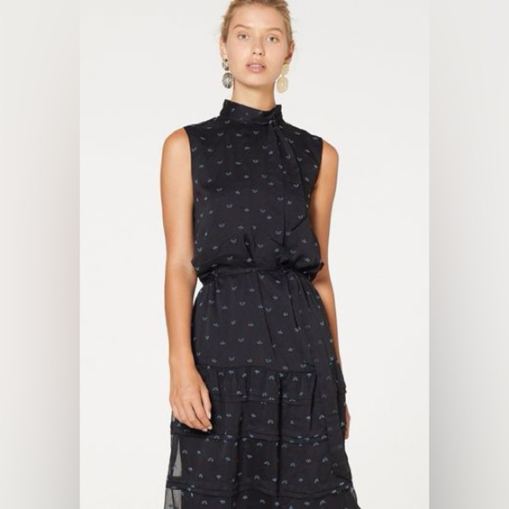 STEVIE MAY BLACKBIRD MIDI DRESS SIZE S
